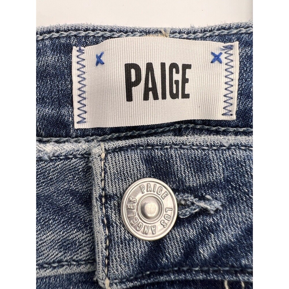 Paige Bridgette Jeans Women’s Sz 27 In Antwerp Cropped Raw Hem Made In USA Boho